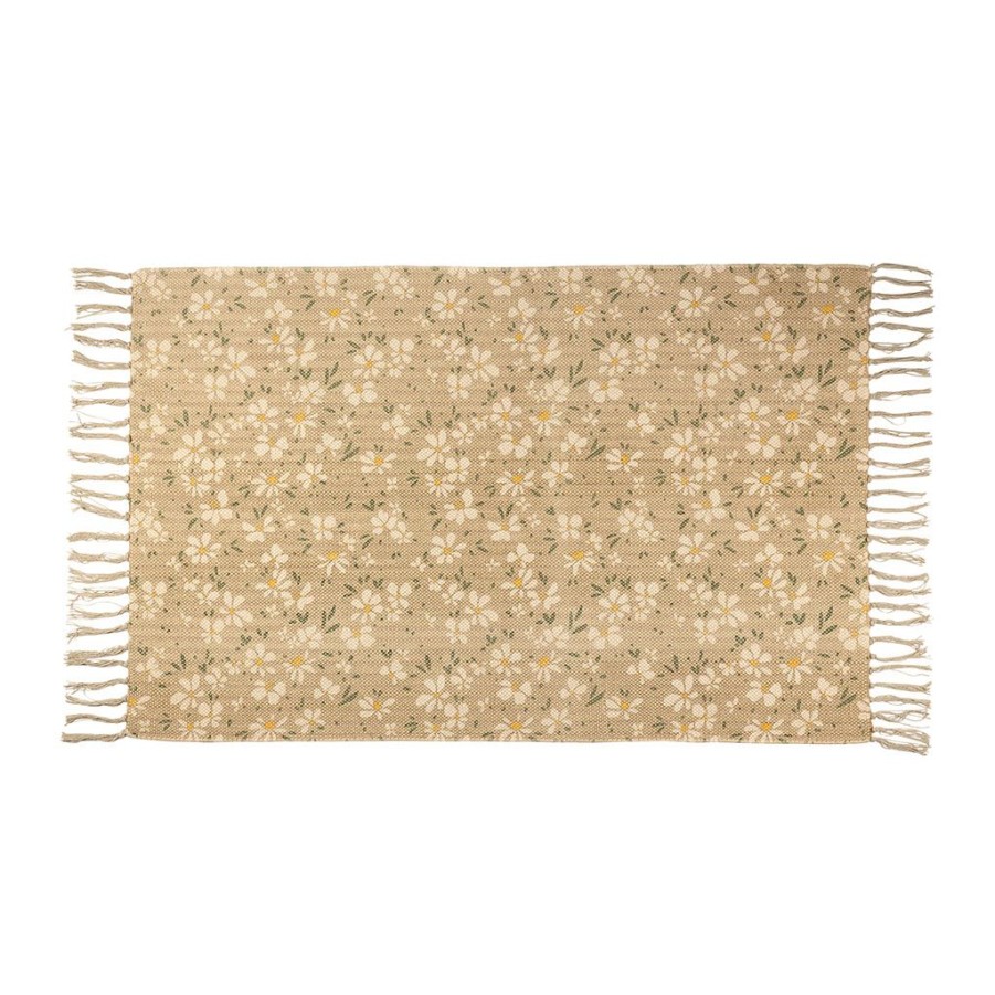 Deco Fabrique De Styles | Tapis Marguerite Beige 120X80Cm En Coton