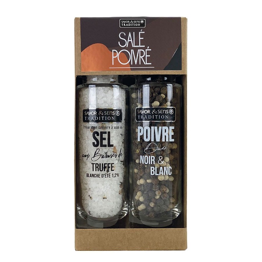 Epicerie Fabrique De Styles Condiments Et Epices | Coffret Duo Sel Truffe Et Poivre 110Gr