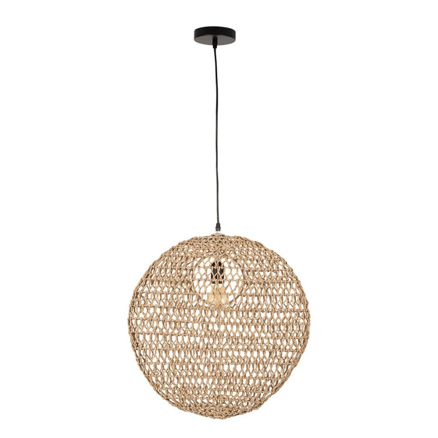 Luminaires Fabrique De Styles | Suspension En Corde De Papier D51Cm Naturel - Calyp