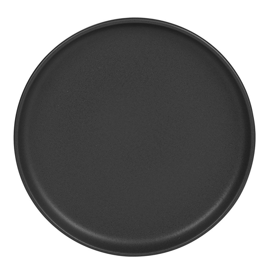 Arts De La Table Fabrique De Styles Assiettes | Assiette Plate En Gres Noir D28Cm - Uno