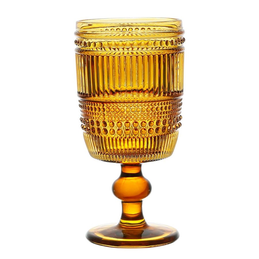 Arts De La Table Fabrique De Styles Verres A Vin | Verre A Pied En Verre Ambre 30Cl - Strie