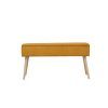 Meubles Fabrique De Styles Bancs Et Banquettes | Banc En Velours Cotele Abricot - Popy