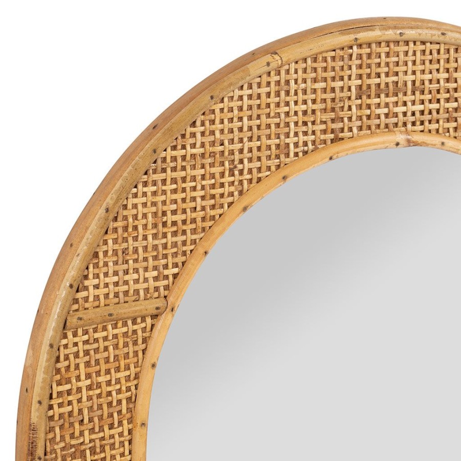 Deco Fabrique De Styles | Miroir Ovale En Rotin Naturel - Tamba