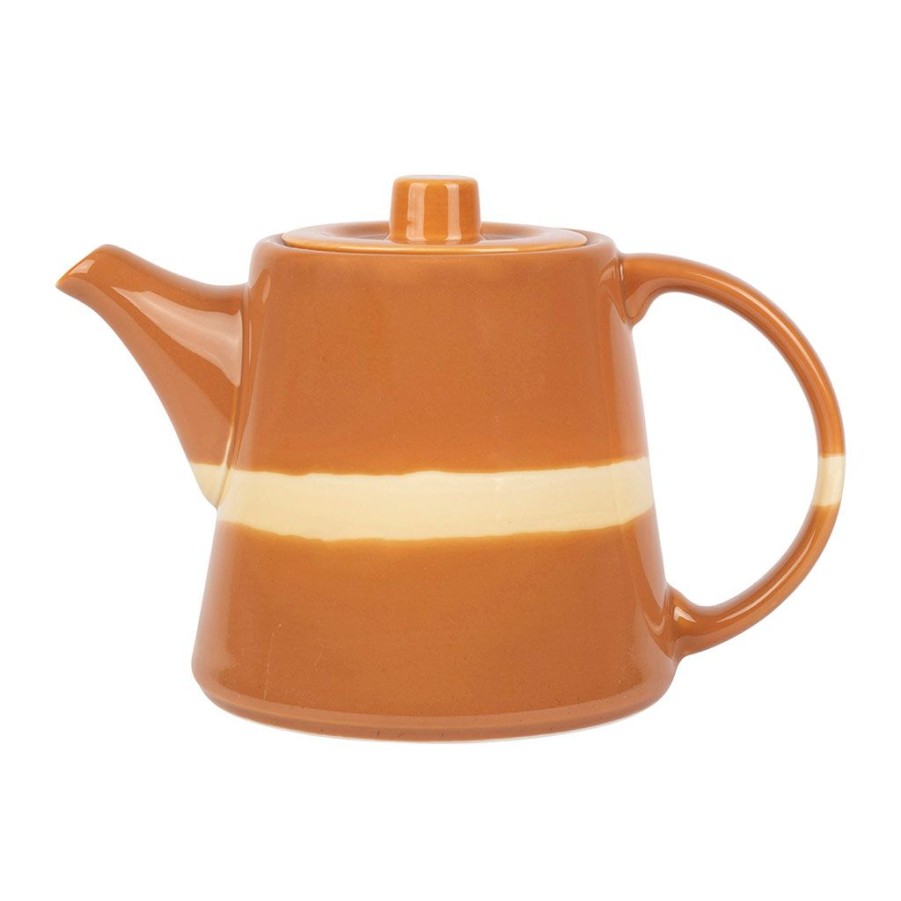 Arts De La Table Fabrique De Styles Theieres Et Cafetieres | Theiere Avec Filtre Terracotta 1.1L En Porcelaine - Sweet Leaves