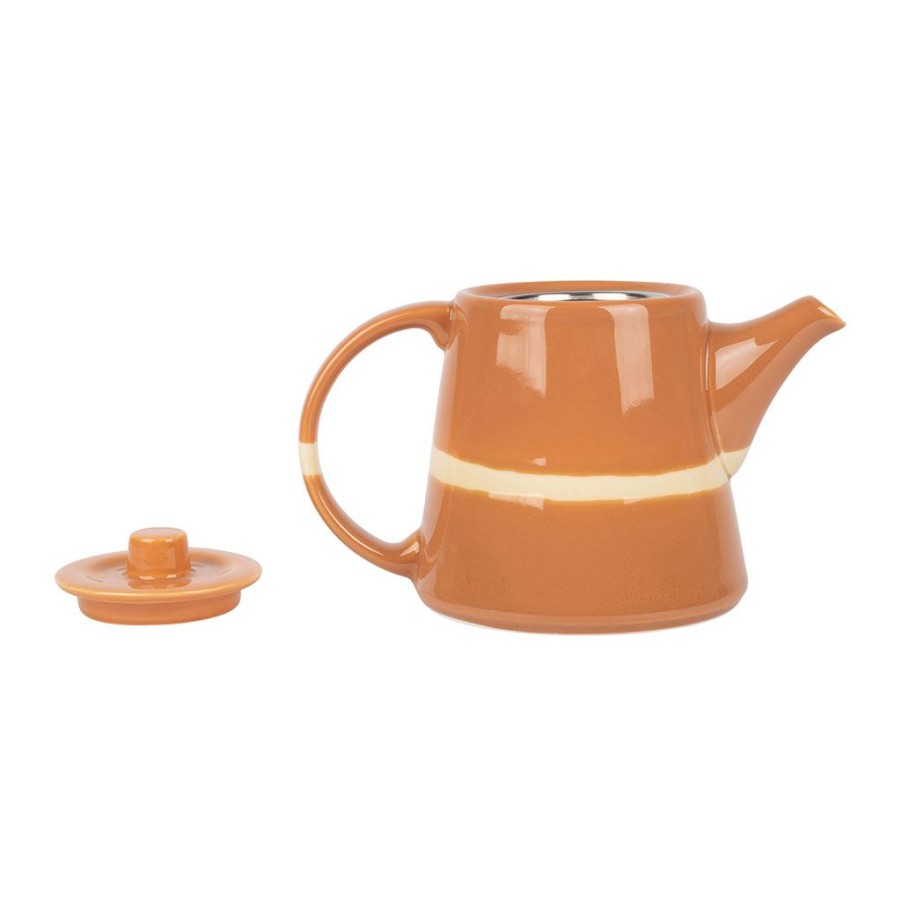 Arts De La Table Fabrique De Styles Theieres Et Cafetieres | Theiere Avec Filtre Terracotta 1.1L En Porcelaine - Sweet Leaves