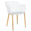 Jardin Fabrique De Styles Chaises&Fauteuils | Fauteuil De Jardin Blanc En Plastique Malaga