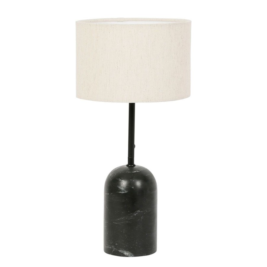 Luminaires Fabrique De Styles | Lampe En Marbre Et Fer Noir H40.5Cm - Organic