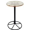 Jardin Fabrique De Styles Tables De Jardin | Table De Bar En Resine Tressee Avec Plateau En Verre - Saya