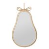 Deco Fabrique De Styles | Miroir Poire En Rotin Et Mdf Naturel 28X47.5Cm - Famille