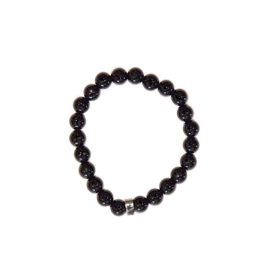 Accessoires Et Loisirs Fabrique De Styles Bijoux Fantaisie | Bracelet Obsidienne Noire Perles Rondes 8Mm