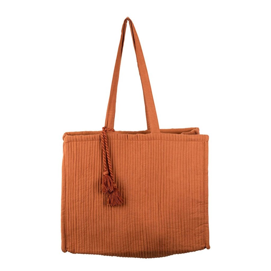 Accessoires Et Loisirs Fabrique De Styles Sacs Et Pochettes | Sac Terracotta En Coton - Sweet Leaves