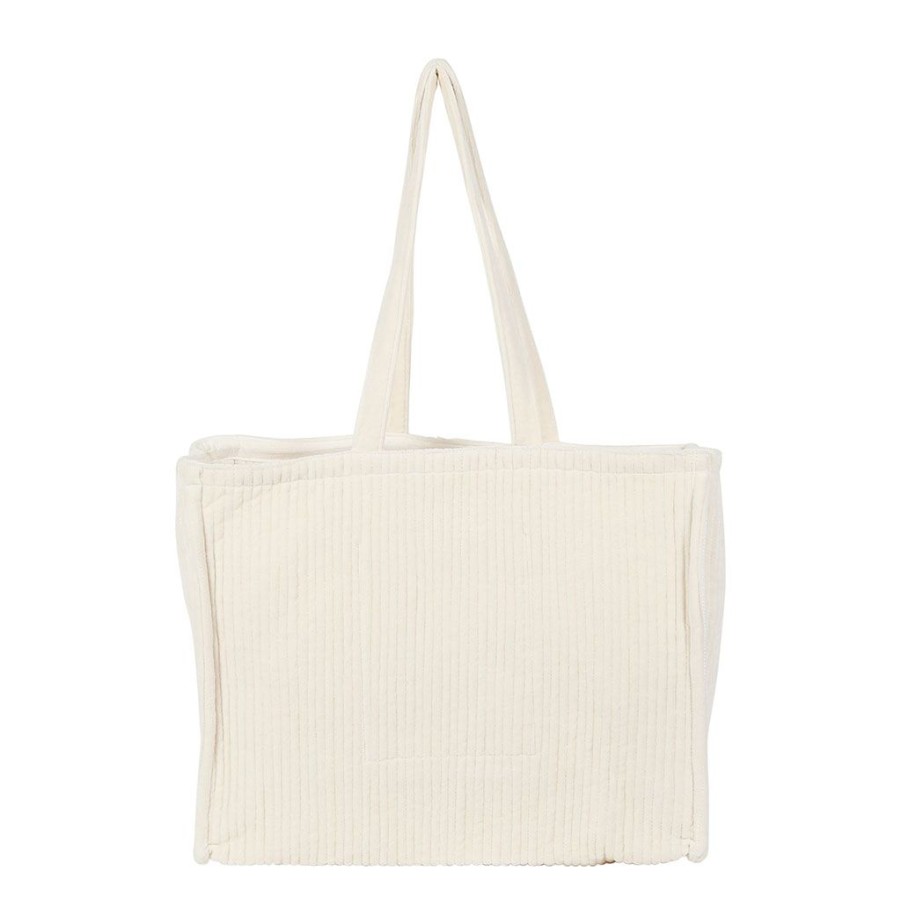 Accessoires Et Loisirs Fabrique De Styles Sacs Et Pochettes | Sac Arty Folk Creme En Velours Coton