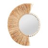 Deco Fabrique De Styles | Miroir Rond Asymetrique En Raphia - Blue Sand