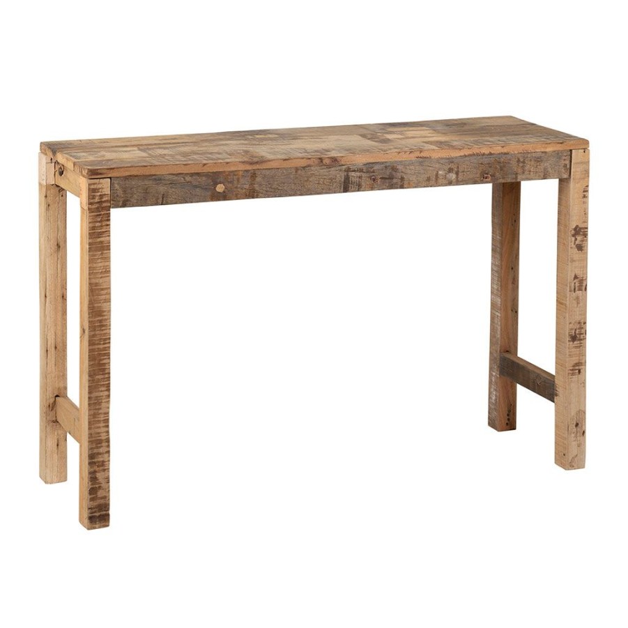 Meubles Fabrique De Styles Consoles | Console En Bois En Manguier Et Acacia Recycles 120X33Cm - Campagne Naturel