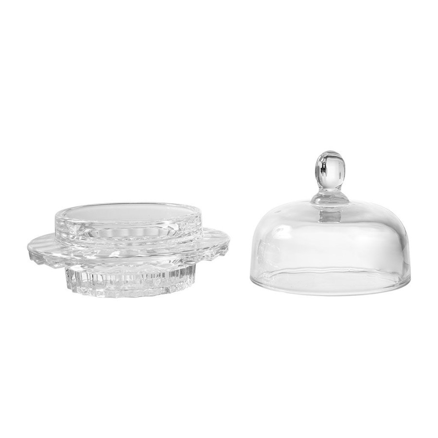 Arts De La Table Fabrique De Styles Accessoires De Table | Beurrier Rond En Verre -Mystre