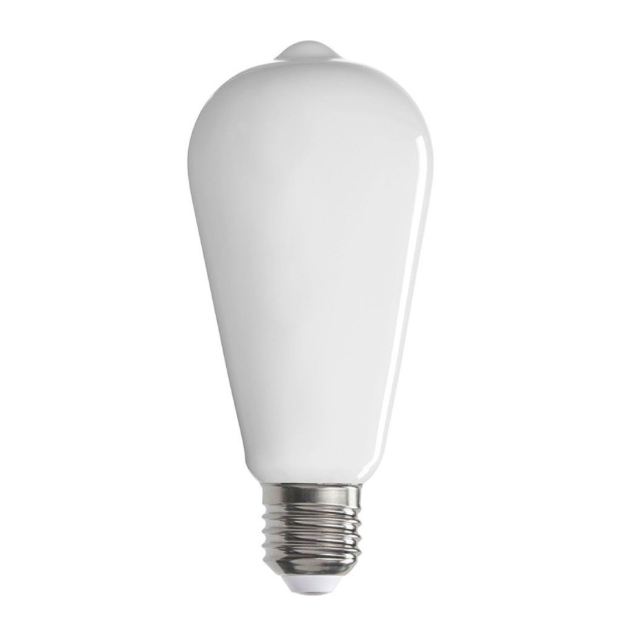 Luminaires Fabrique De Styles | Ampoule Led Filament Opaline Poire - 8 W. 800 Lm. E27. St64.