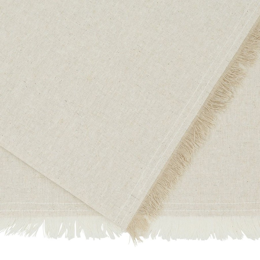 Textiles Fabrique De Styles Chemins De Table | Chemin Table En Coton Et Lin Naturel -Airy