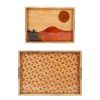 Arts De La Table Fabrique De Styles Plateaux | Plateaux X2 Terracotta En Bois De Manguier - Sweet Leaves