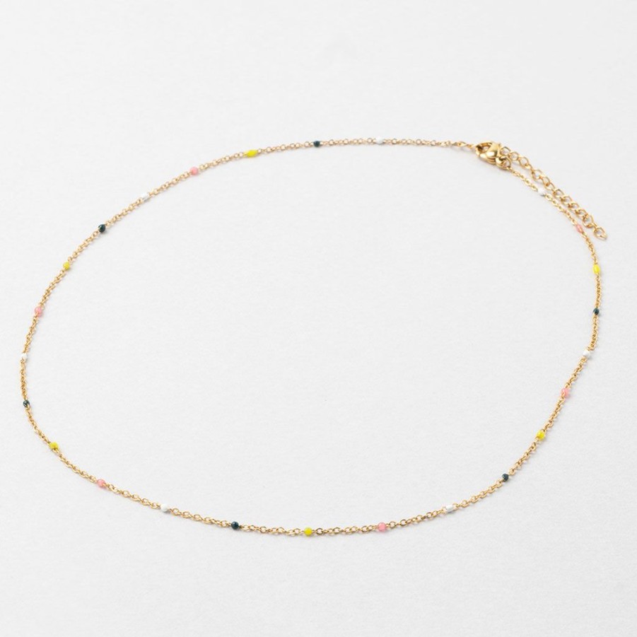 Accessoires Et Loisirs Fabrique De Styles Bijoux Fantaisie | Collier En Acier Inoxydable Multicolore L39Cm