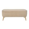 Meubles Fabrique De Styles Bancs Et Banquettes | Banc Coffre En Bouclette Sable - Claudine