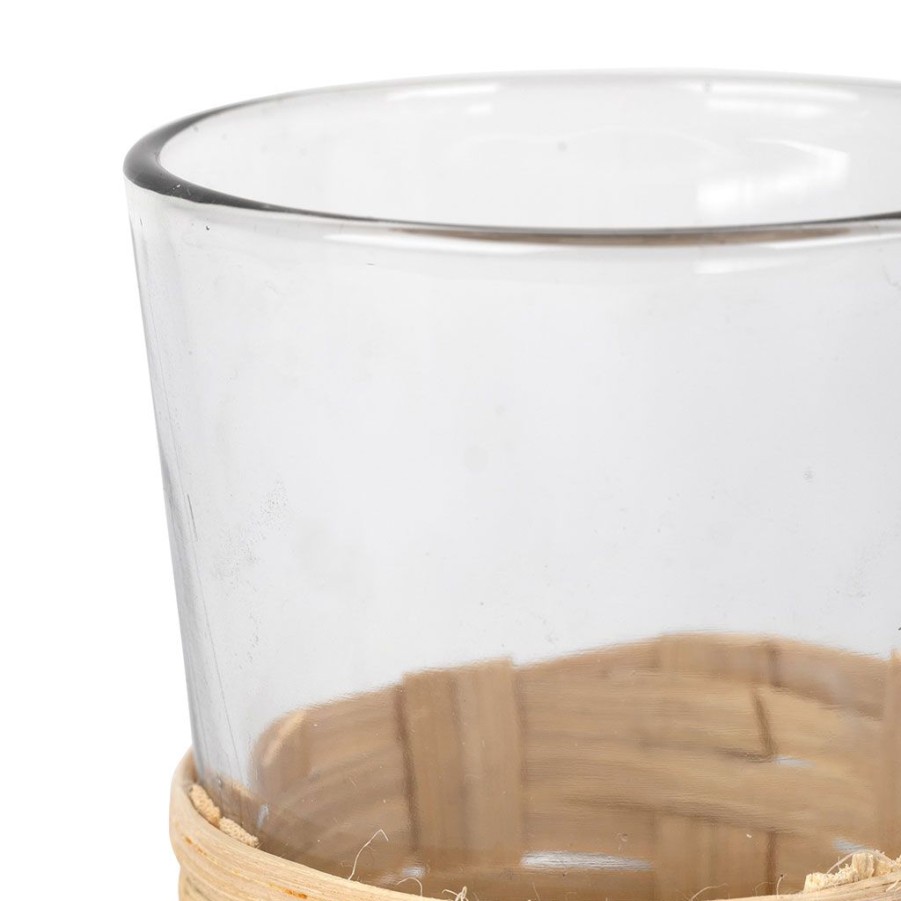 Arts De La Table Fabrique De Styles Verres A Eau Et Gobelets | Verre A The En Rotin Naturel 20Cl - Fantine