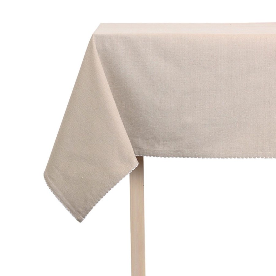 Textiles Fabrique De Styles Nappes | Nappe Rectangulaire Beige 250X160Cm En Coton - Appoline