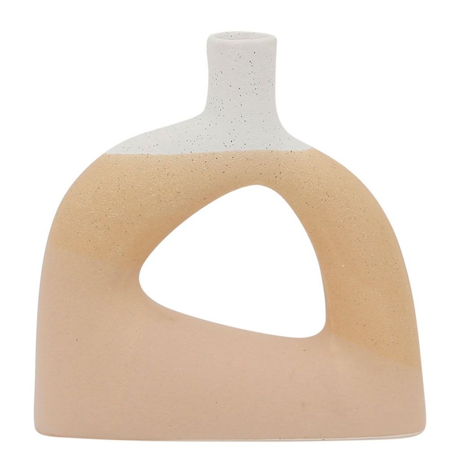 Deco Fabrique De Styles Vases Et Soliflores | Vase Soliflore Beige En Gres -Earth Notes