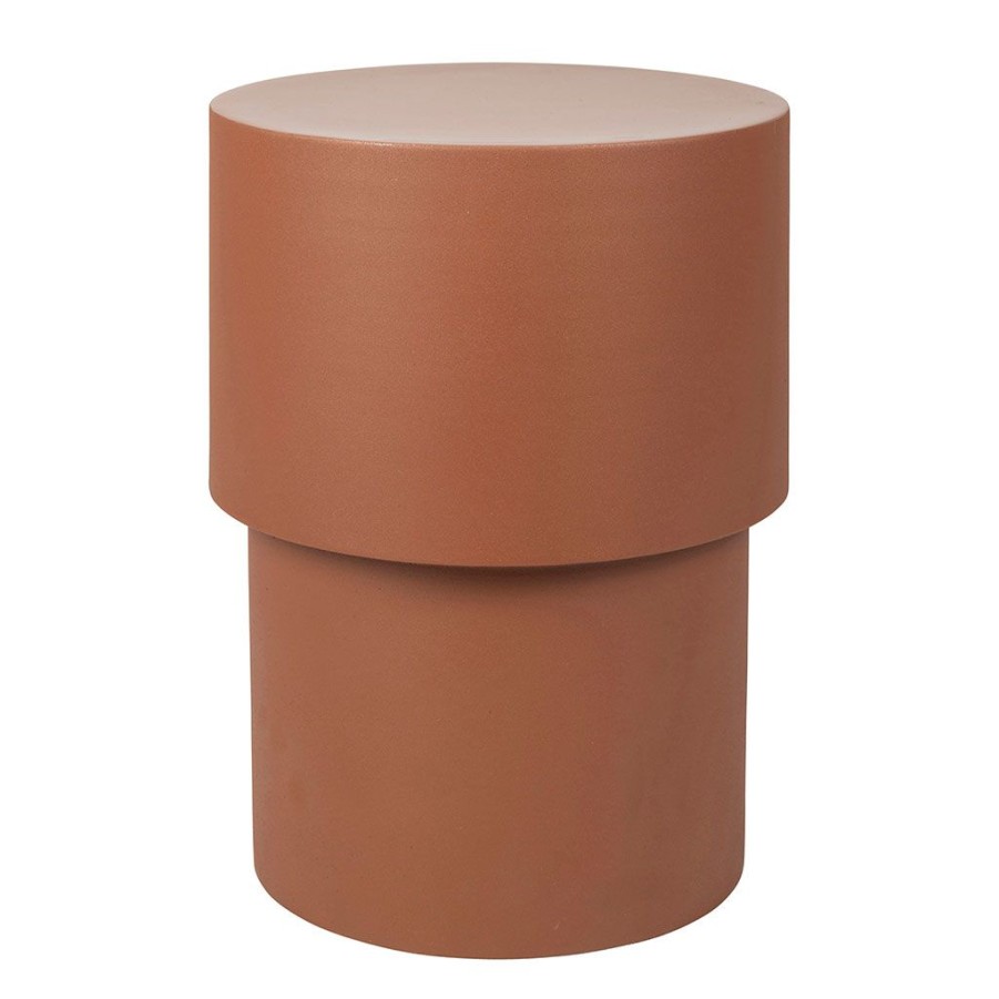 Meubles Fabrique De Styles Bouts De Canape Et Tables D'Appoint | Bout De Canape En Fer Terracotta D30Cm - Arty