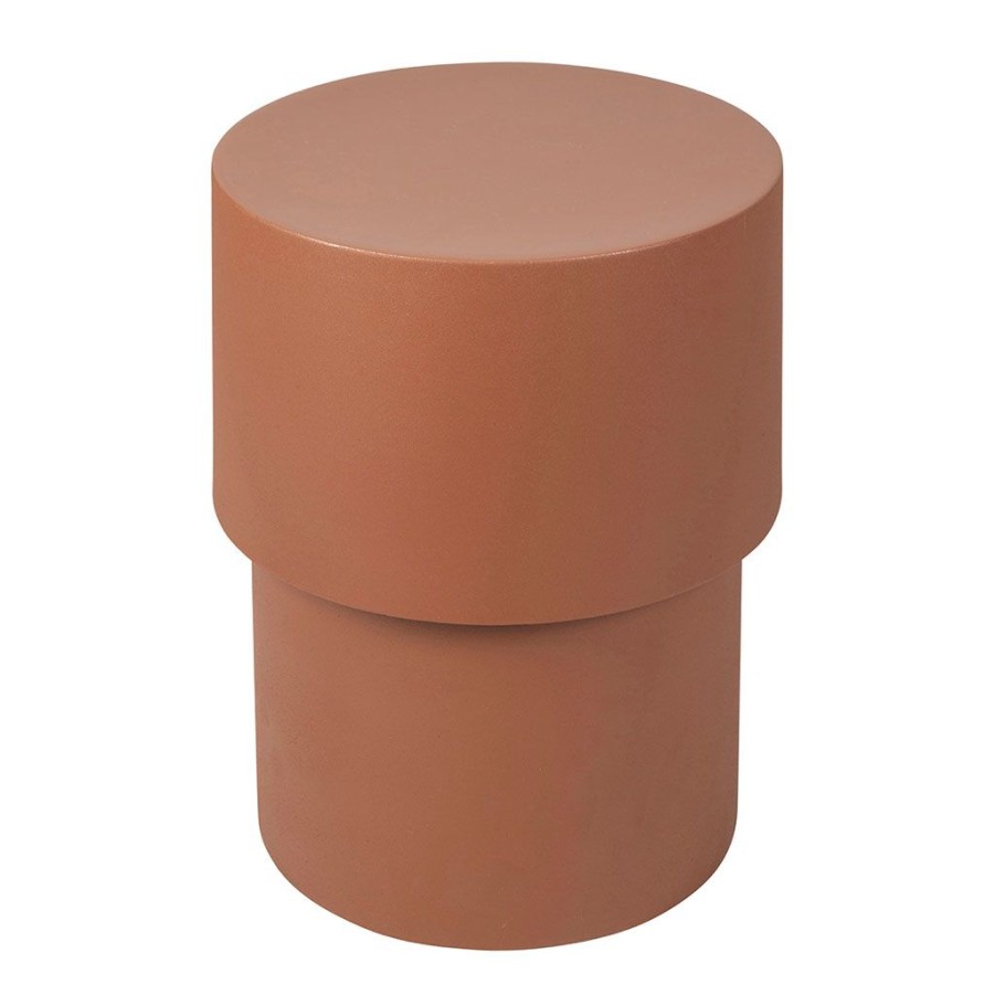 Meubles Fabrique De Styles Bouts De Canape Et Tables D'Appoint | Bout De Canape En Fer Terracotta D30Cm - Arty