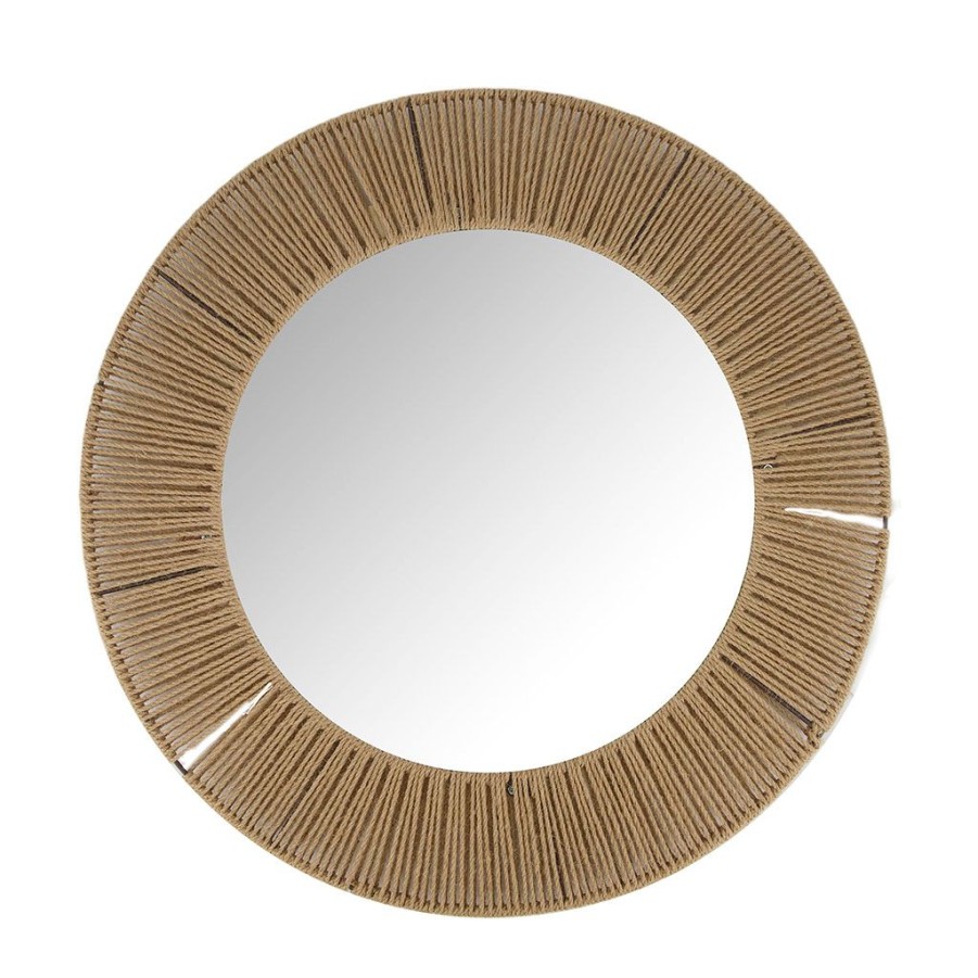 Deco Fabrique De Styles | Miroir Rond En Jute D58Cm