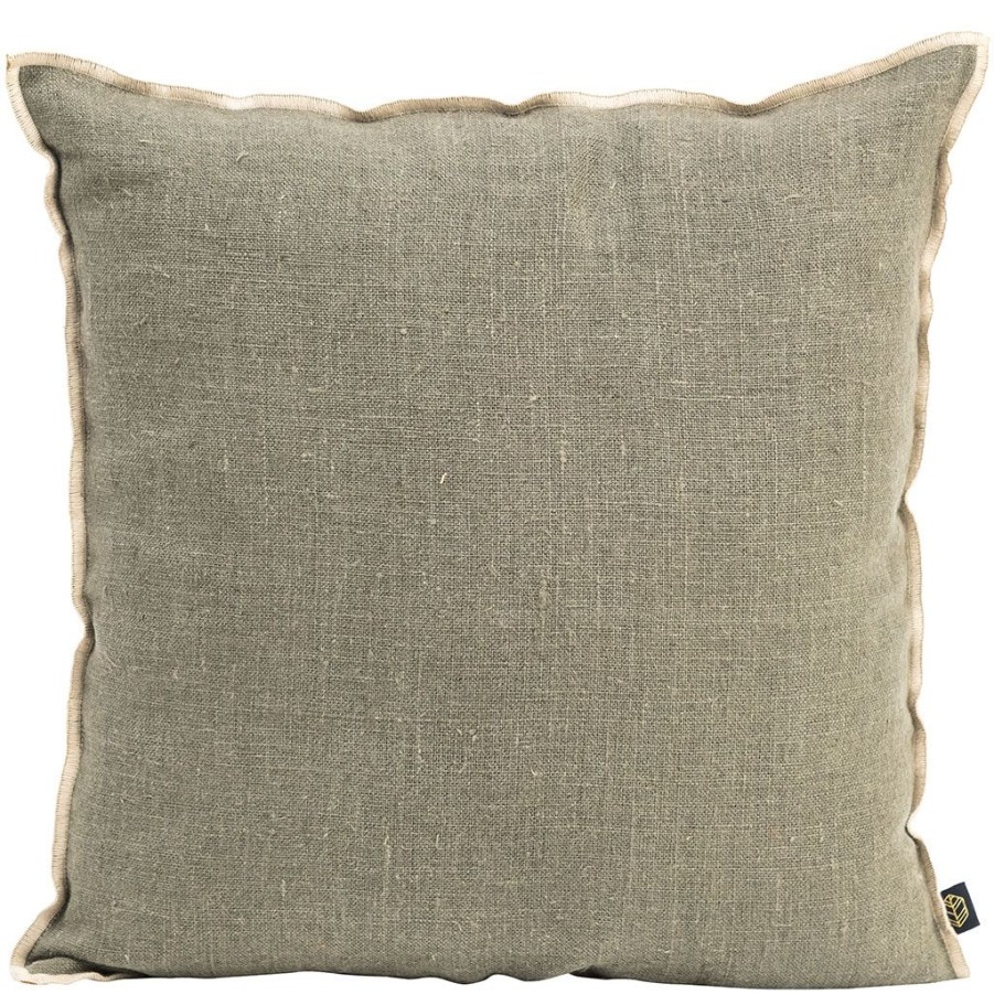 Textiles Fabrique De Styles | Coussin En Lin Kaki 45X45Cm - Chennai