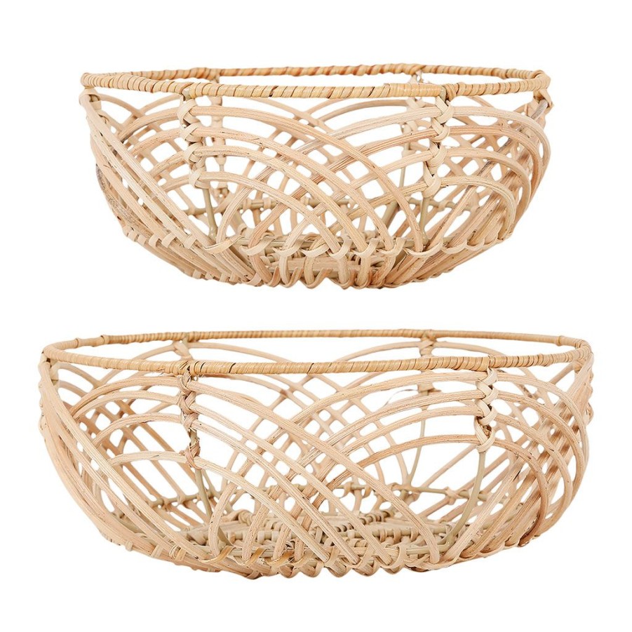 Deco Fabrique De Styles Paniers Et Corbeilles | Corbeille (Lot De 2 ) Element Naturel En Rotin