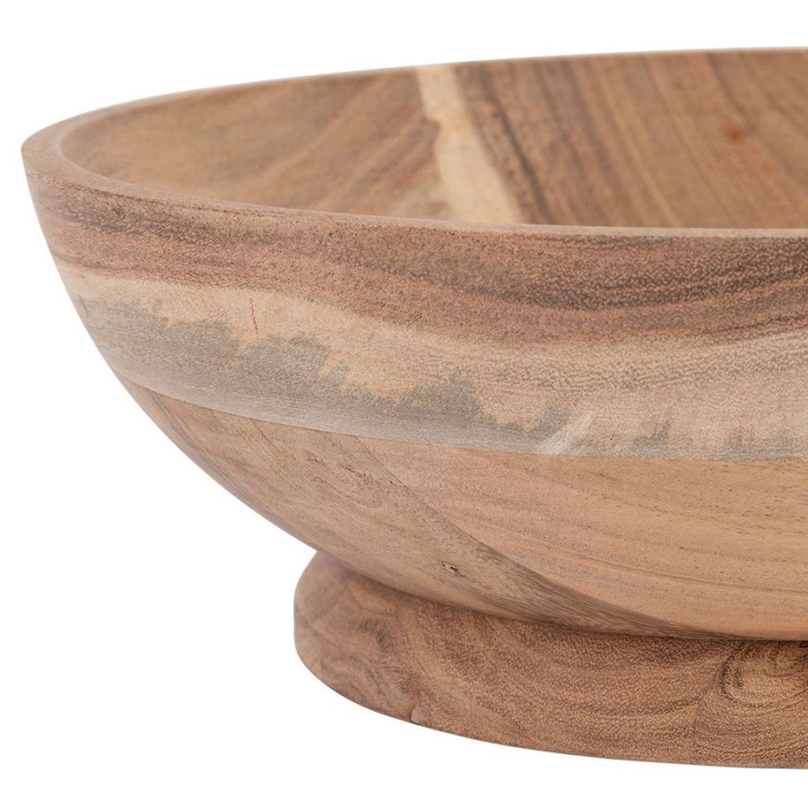 Arts De La Table Fabrique De Styles Plats Et Saladiers | Plat Creux En Acacia Naturel D29.9Xh10Cm - Dalbert