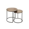 Meubles Fabrique De Styles Bouts De Canape Et Tables D'Appoint | Tables D'Appoint Gigogne (X2) En Fer Dore - Felia