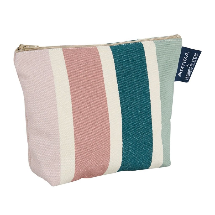 Accessoires Et Loisirs Fabrique De Styles Sacs Et Pochettes | Trousse Bleu Et Rose 20X15Cm En Coton