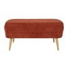 Meubles Fabrique De Styles Bancs Et Banquettes | Banc Coffre En Velours Cotele Terracotta - Eleonor