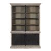 Meubles Fabrique De Styles Buffets Et Vitrines | Buffet Haut En Vieux Pin Et Metal Noir H160Cm - Indus