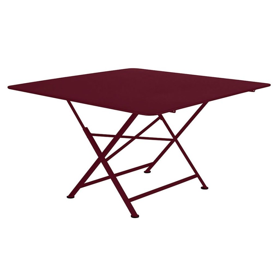 Jardin Fabrique De Styles Tables De Jardin | Table De Jardin Pliante Carree En Acier Cerise 128X128Cm - Cargo