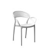 Jardin Fabrique De Styles Chaises&Fauteuils | Chaise Exterieur Blanc En Plastique Sacha Empilable