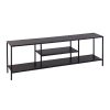 Meubles Fabrique De Styles Meubles Tv | Meuble Tv En Acier Et Aluminium Noir L150Cm - Felia