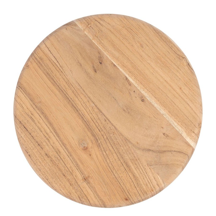 Arts De La Table Fabrique De Styles Plats Et Saladiers | Plat Sur Pied En Acacia Naturel D29.7Xh11Cm - Dalbert