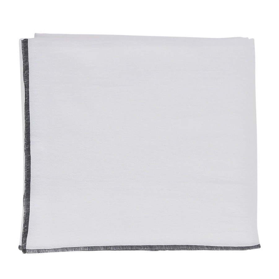 Textiles Fabrique De Styles Nappes | Nappe Corino Blanc 250X160Cm Coton Lave 170G/M2