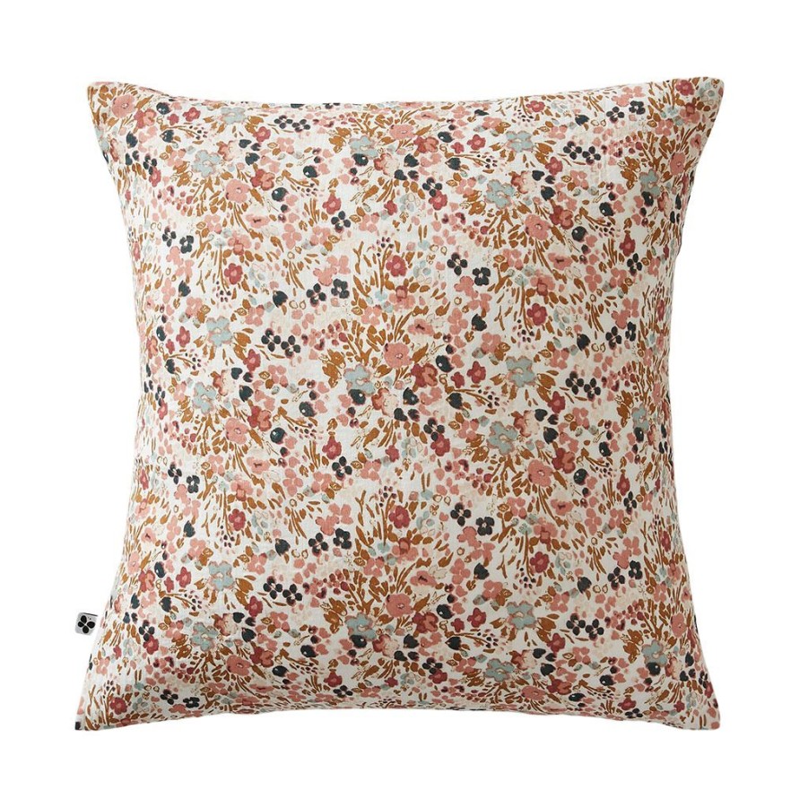 Textiles Fabrique De Styles Taies Et Traversins | Taie D'Oreiller En Gaze De Coton Imprimee Pampa 60X60Cm - Capucine