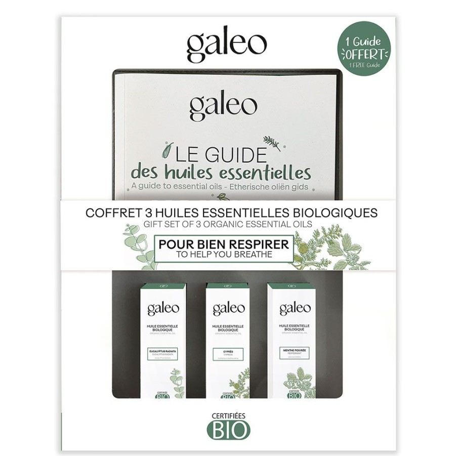 Bougies Et Senteurs Fabrique De Styles | Coffret 3 Huiles Bio Pour Bien Respirer + Guide