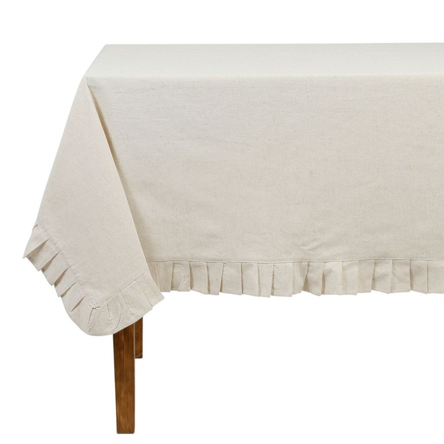 Textiles Fabrique De Styles Nappes | Nappe Rectangle Chambray Naturel 250X160Cm En Coton Et Flex