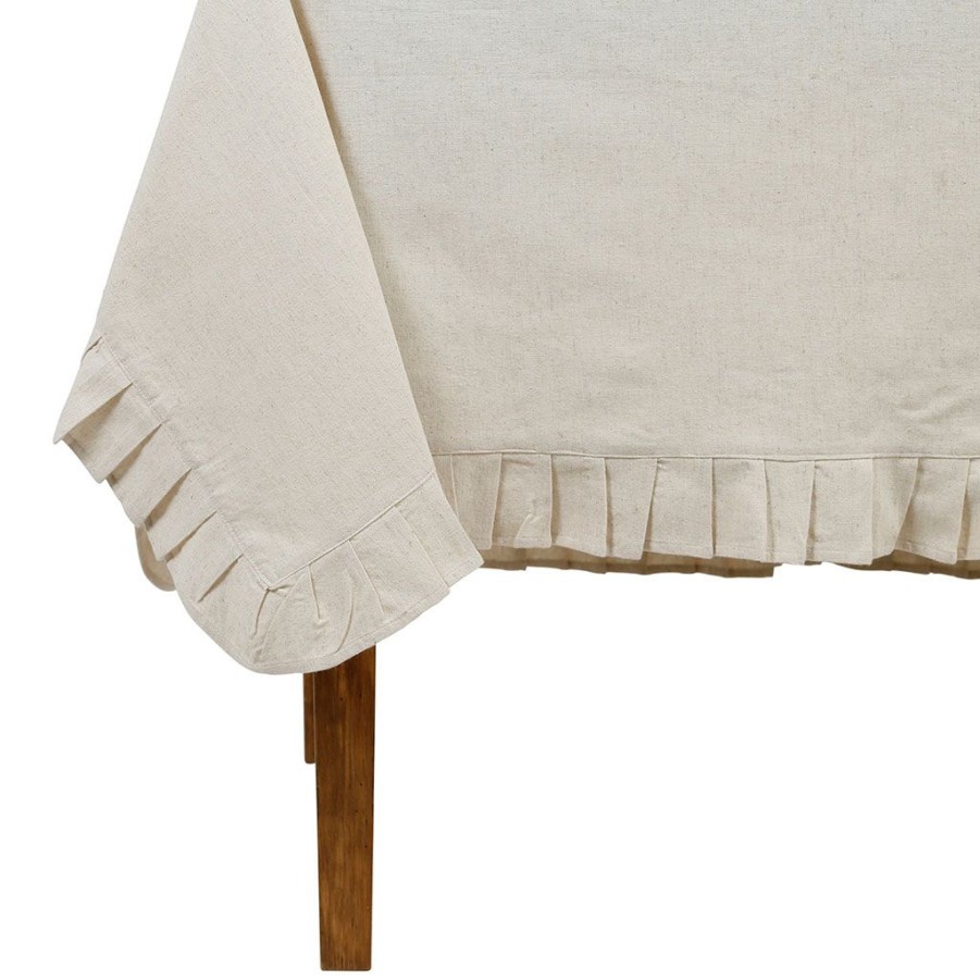 Textiles Fabrique De Styles Nappes | Nappe Rectangle Chambray Naturel 250X160Cm En Coton Et Flex