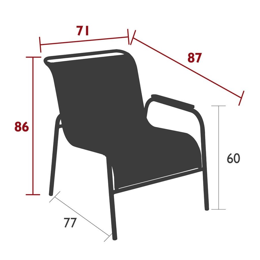 Jardin Fabrique De Styles Chaises&Fauteuils | Fauteuil D'Exterieur Longe Carbone - Coolside