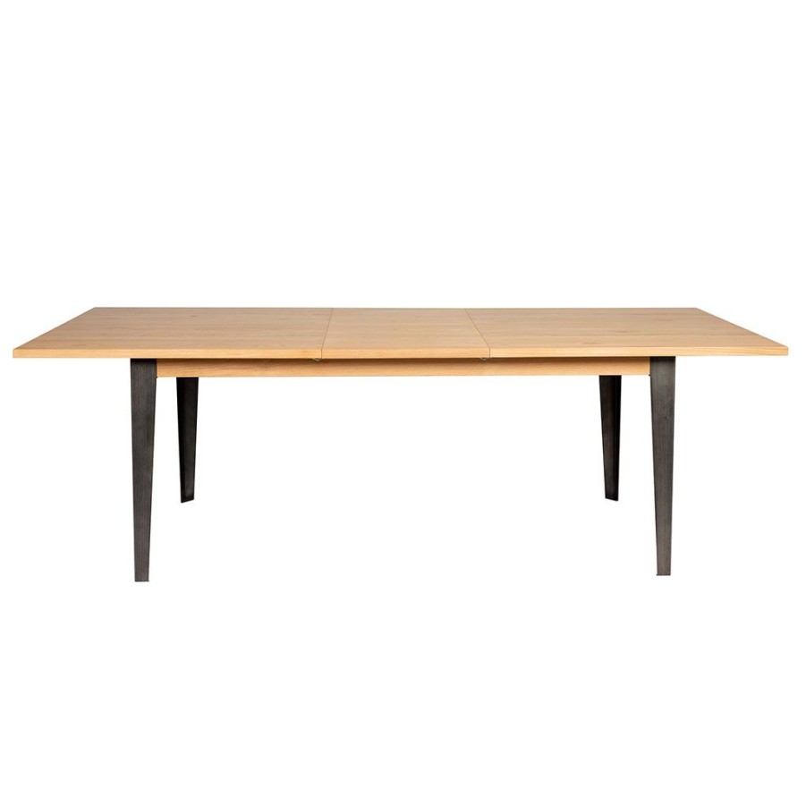 Meubles Fabrique De Styles Table De Salle A Manger | Table A Manger En Chene 180Cm Avec Allonge 60Cm - Manny