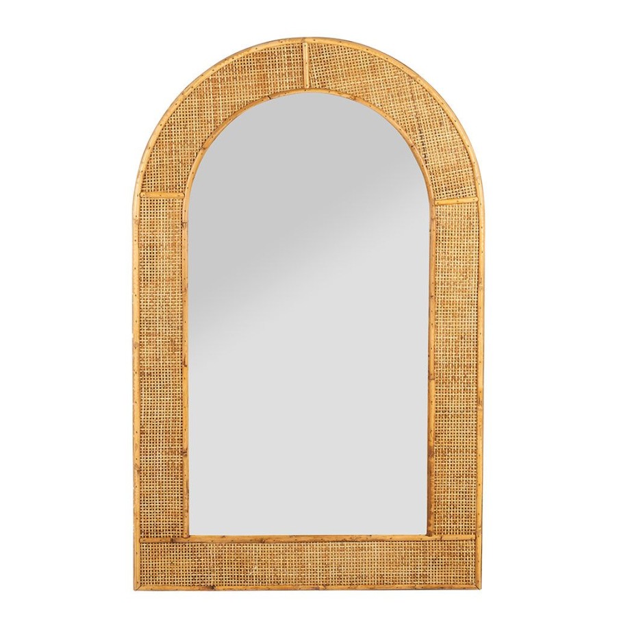 Deco Fabrique De Styles | Miroir Arrondie En Rotin Naturel - Tamba