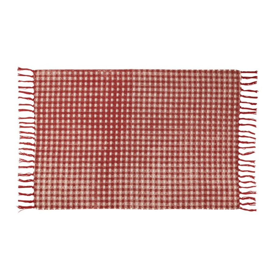 Deco Fabrique De Styles | Tapis La Campagne Rouge 120X80Cm En Coton